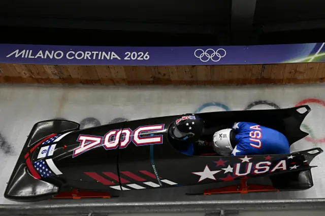 USA's Elana Meyers Taylor and USA's Jadin O'Brien compete