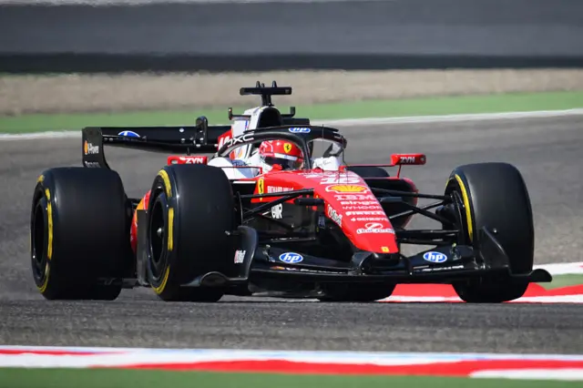 Charles Leclerc during testing in Bahrain