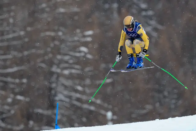 Daniela Maier of Team Germany in action during ski cross qualification