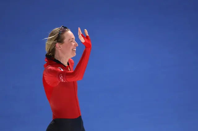 Ragne Wiklund of Team Norway waves to spectators
