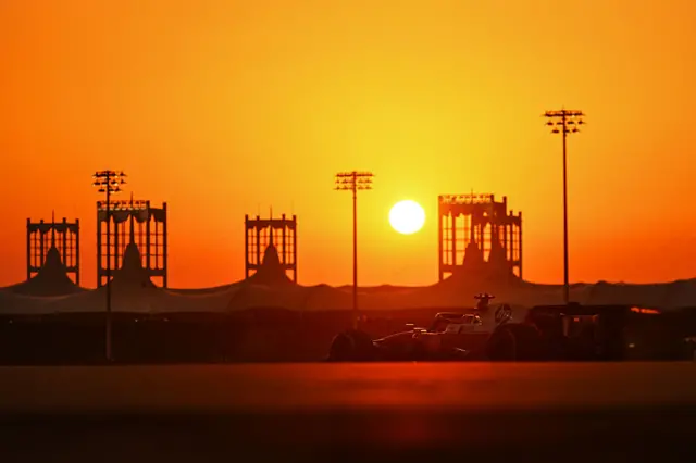 Charles Leclerc during testing in Bahrain