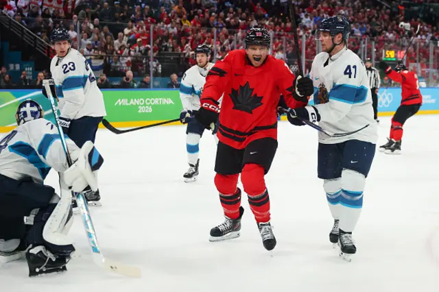 Sam Reinhart of Team Canada celebrates