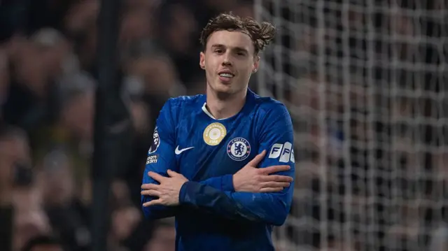 Cole Palmer celebrates