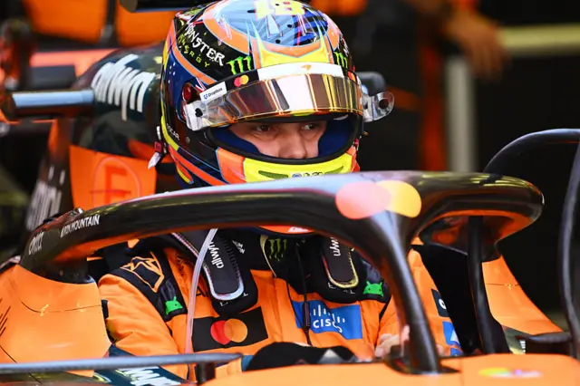 Oscar Piastri during testing in Bahrain