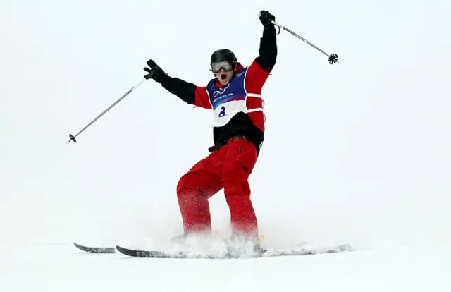 Andrew Longino of Team Canada competes in the first run
