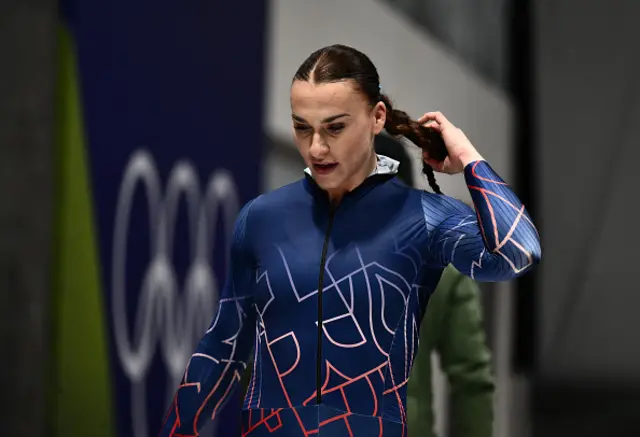 Britain's Adele Nicoll reacts