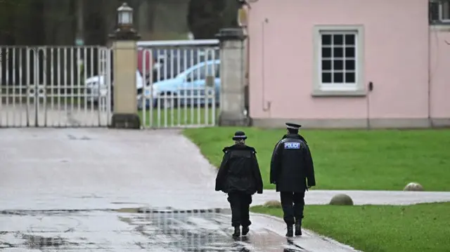 Police outside Royal Lodge in Windsor