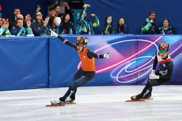 Jens van 't Wout of Team Netherlands celebrates