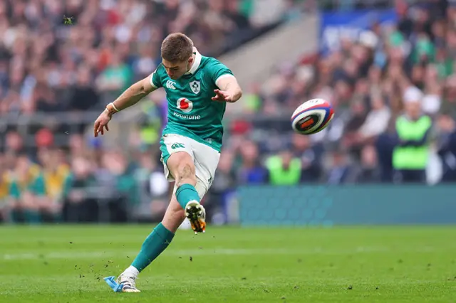 Crowley kicking penalty