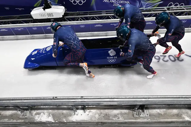 The GB sled in action