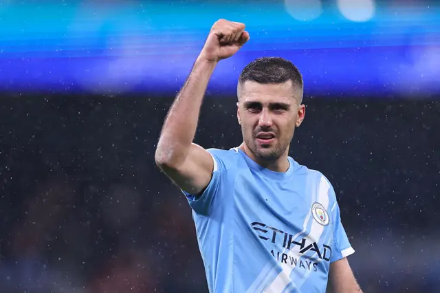 Rodri of Manchester City celebrates at full time