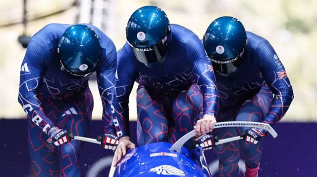 GB bobsleigh action