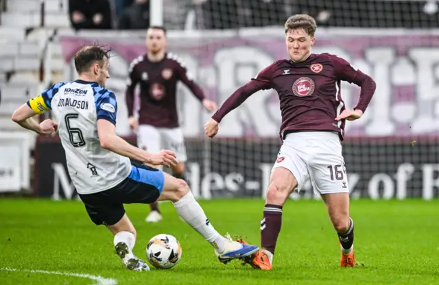 Blair Spittal in action for Hearts