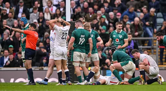 Players on the final whistle