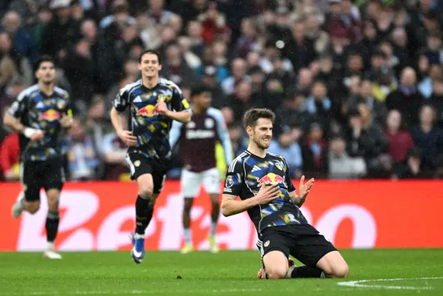 Leeds United's Anton Stach celebrates scoring their side's first goal of the gam
