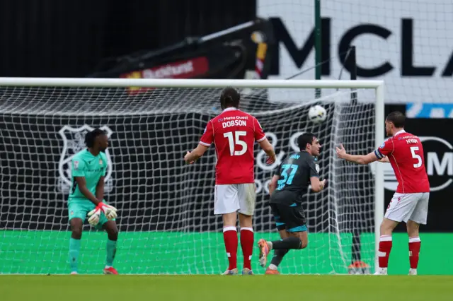Ivan Azon scores Ipswich's second equaliser at Wrexham