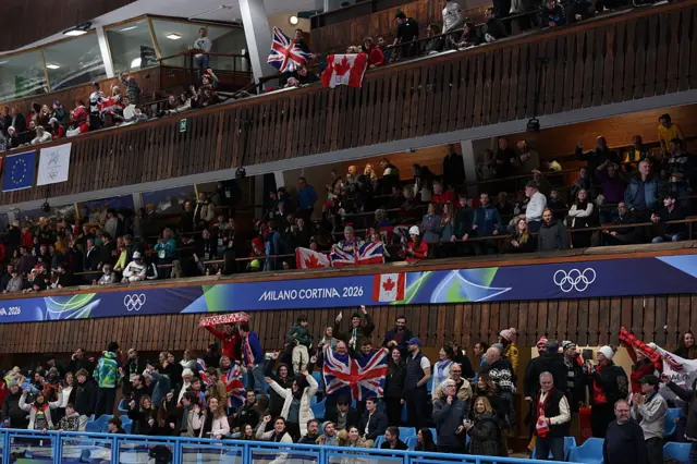 Team Great Britain and Team Canada fans