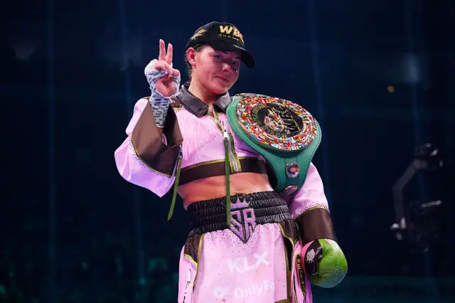 Sandy Ryan with her world title