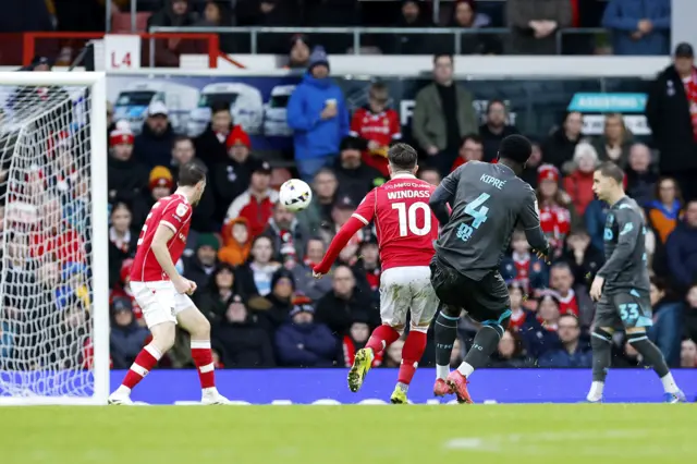 Cedric Kipre scores for Ipswich at Wrexham