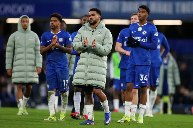 Reece James of Chelsea applauds
