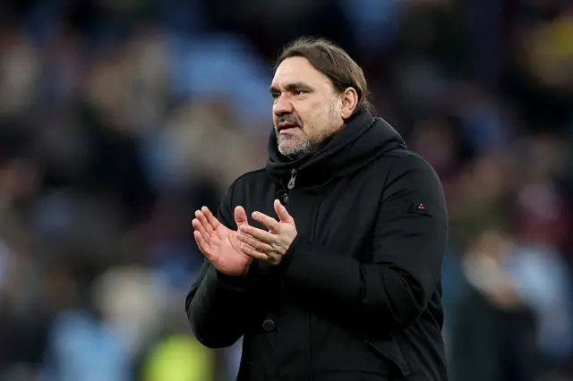 Daniel Farke, Manager of Leeds United, applauds