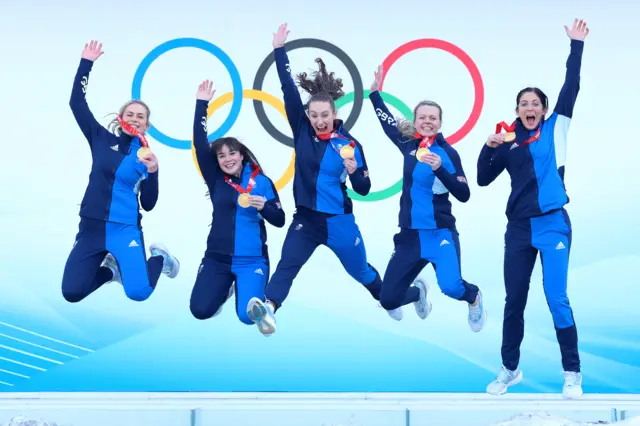 GB curlers celebrate gold in 2022
