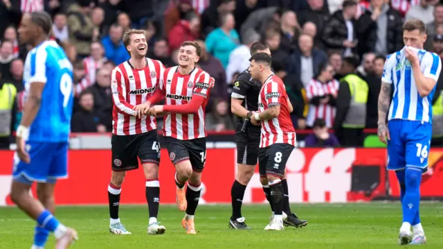 Sheffield United celebrate scoring