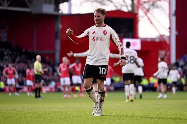 Alexis Mac Allister of Liverpool celebrates