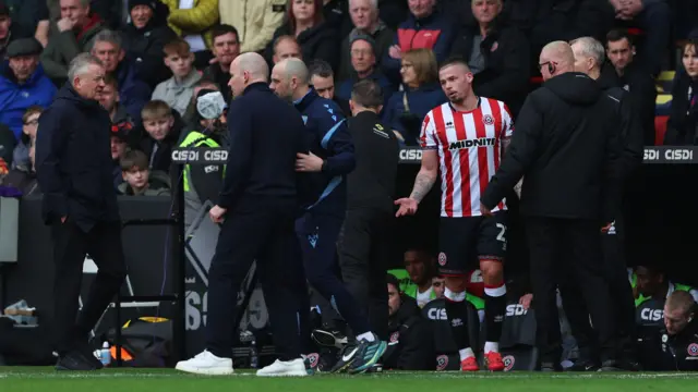 Kalvin Phillips after being sent off