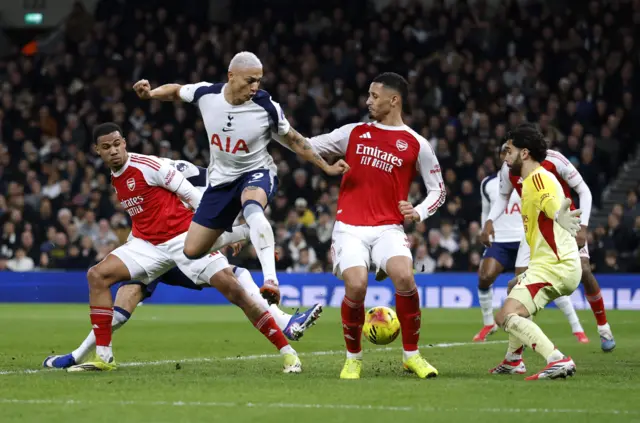 Tottenham Hotspur's Richarlison shoots at goal