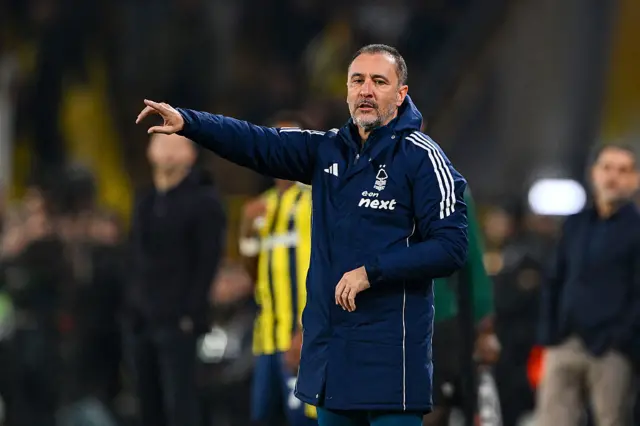 Nottingham Forest's Portuguese head coach Vitor Pereira gestures