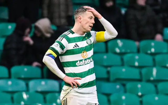 Callum McGregor looks dejected