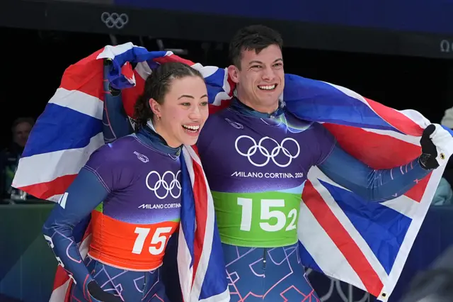 Matt Weston and Tabitha Stoecker of Team Great Britain