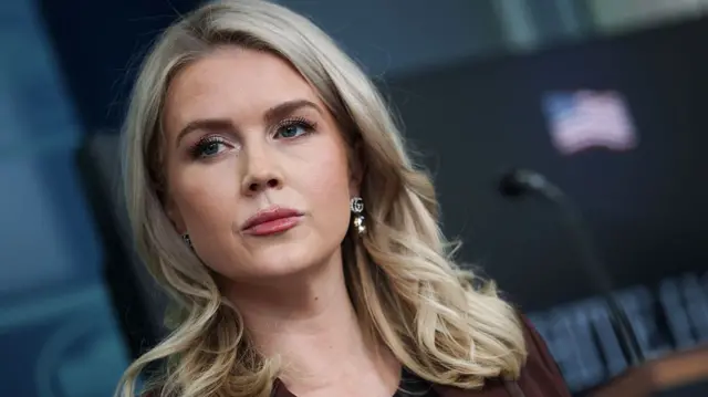 A close-up imaeg of Karoline Leavitt