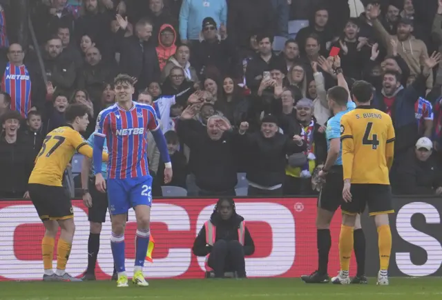 Wolverhampton Wanderers' Ladislav Krejci is sent off