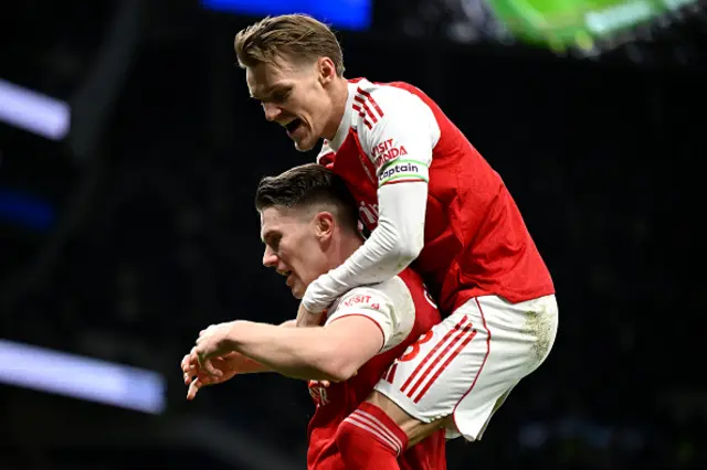 Viktor Gyoekeres of Arsenal celebrates