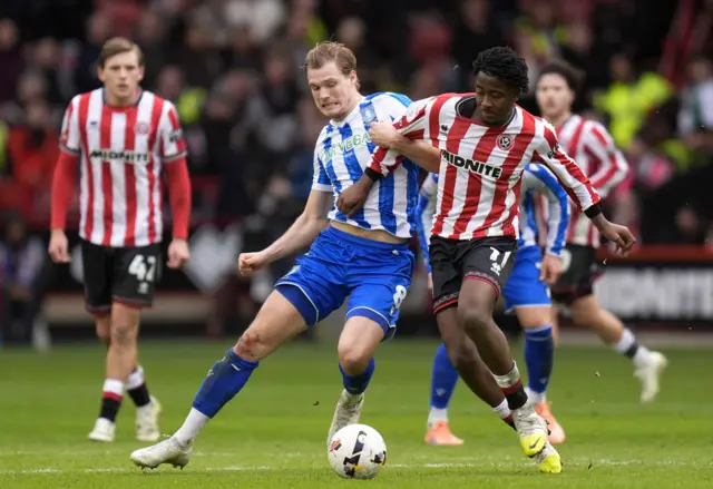Sheffield United v Sheffield Wednesday match action
