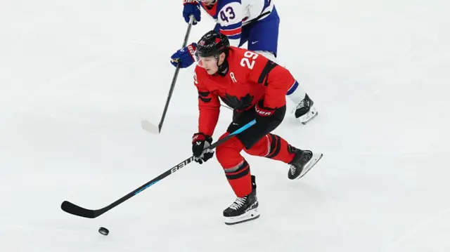 Canad in ice hockey action