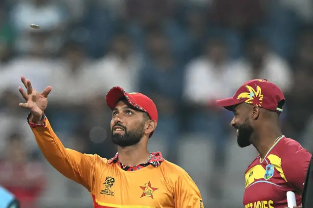 Zimbabwe skipper Sikandar Raza and West Indies skipper Shai Hope