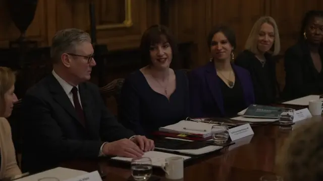 Education Secretary Bridget Phillipson sits beside Prime Minister Keir Starmer as she speaks to school leaders and charities in Downing Street