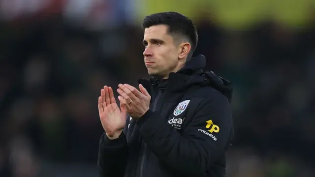 WBA boss Eric Ramsay applauding supporters