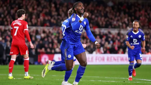 Leicester goalscorer Caleb Okoli