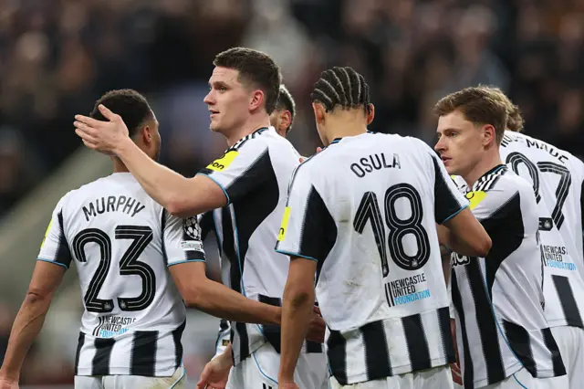 Sven Botman of Newcastle United celebrates