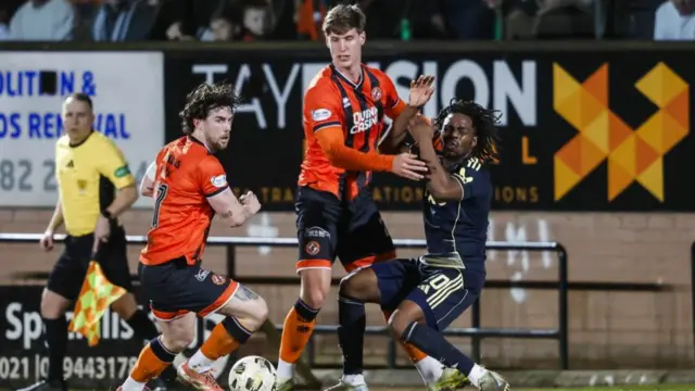 Dundee United and Aberdeen players