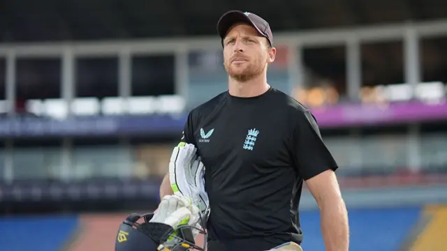 Jos Buttler during a net session
