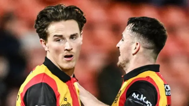 Partick Thistle players celebrating