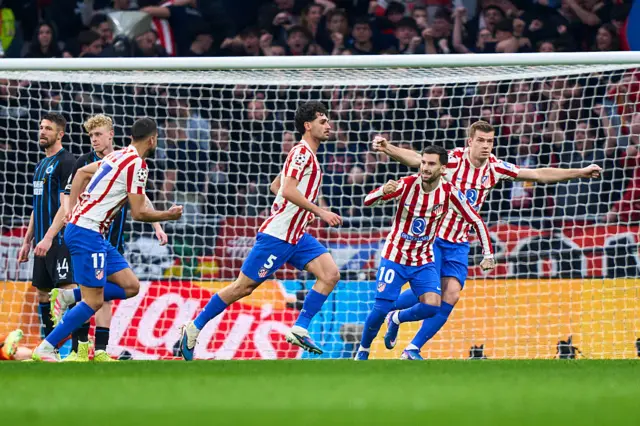 Atletico Madrid score a goal