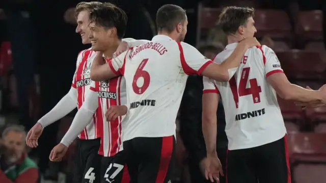 Southampton players celebrate