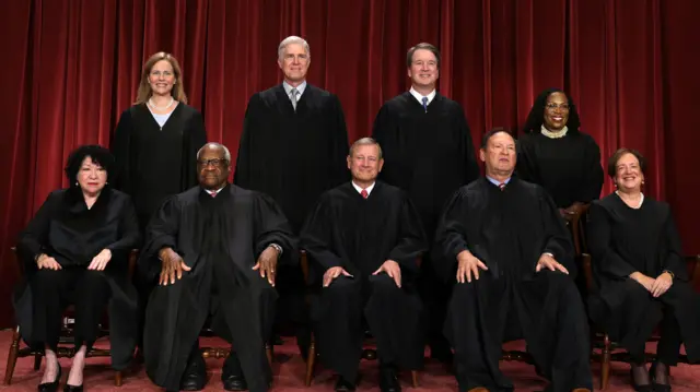Nine Supreme Court justices