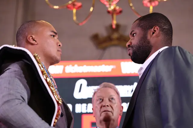 Fabio Wardley and Daniel Dubois face off at news conference